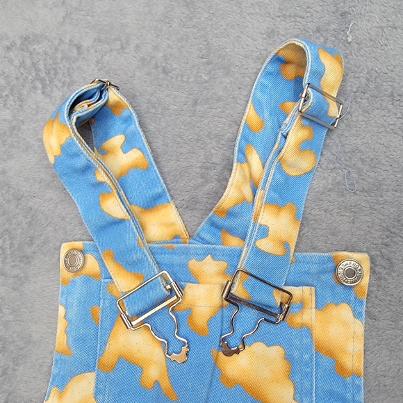 Crescent Creepers women's dinosaur nuggets all over print shorts overalls - Picture 5 of 9